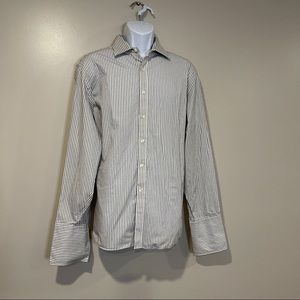 SALE: Men's Michael Kors Stripe Dress Shirt L
